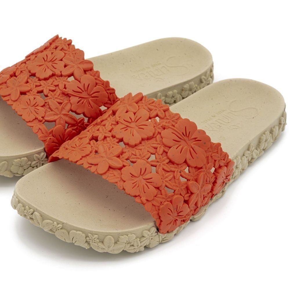 New Vegan Coral Floral ‎ Slides SZ 6 M